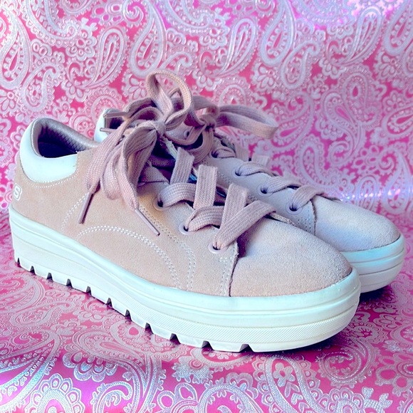 Skechers Shoes - ♟Skechers Street LA Pink Suede Sneakers Size ~ 9 ~